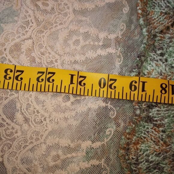 Buckle Gimmicks By Bke Womens M Multicolored Open Knit Sweater Lace Trim Boho. - Picture 10 of 12